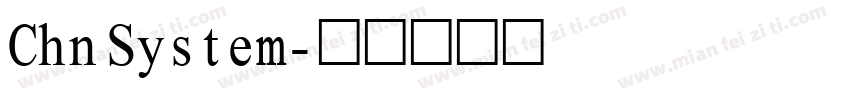 Chn System字体转换